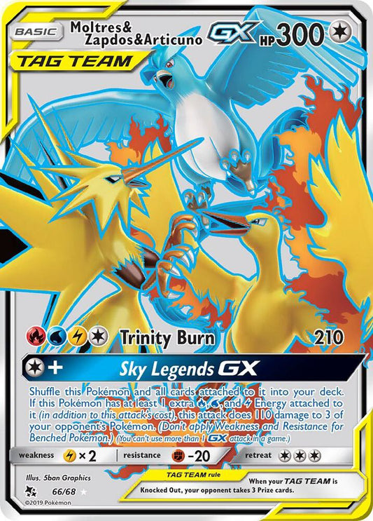 PSA 9 - Moltres & Zapdos & Articuno GX 66/68