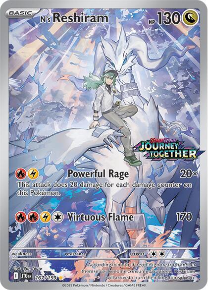 PSA 9 - N's Reshiram 167/159 STAMPED