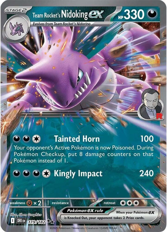 PSA 9 - Team Rocket's Nidoking Ex 119/182