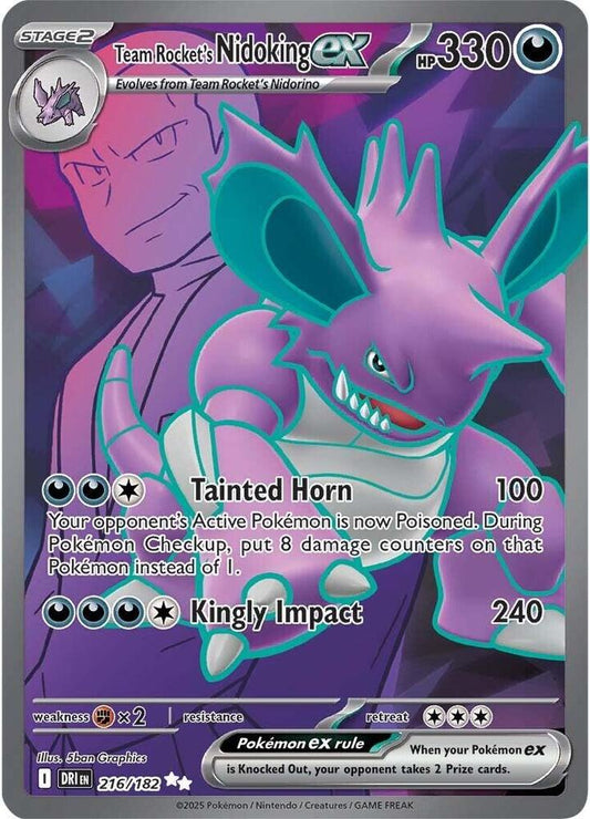 PSA 9 - Team Rocket's Nidoking Ex 216/182