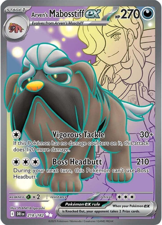 PSA 9 - Arven's Mabosstiff Ex 218/182