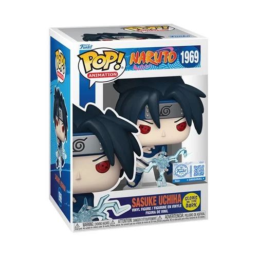 Funko Pop! Naruto Sasuke Uchiha (Chidori) Glow-In-The-Dark Exclusive Vinyl Figure #1969